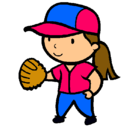 Dibujo Jugadora de béisbol pintado por Hermain