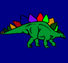 Dibujo Stegosaurus pintado por gabu