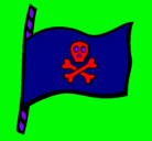 Dibujo Bandera pirata pintado por dannii