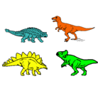 Dibujo Dinosaurios de tierra pintado por marco