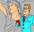 Dibujo Estados Unidos de América pintado por alcalde