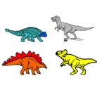 Dibujo Dinosaurios de tierra pintado por joaquin