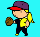 Dibujo Jugadora de béisbol pintado por isabella