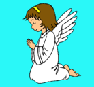 Dibujo Ángel orando pintado por tori