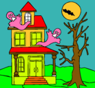 Dibujo Casa fantansma pintado por michellll
