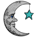 Dibujo Luna y estrella pintado por LUNIS