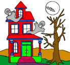 Dibujo Casa fantansma pintado por alexander