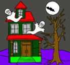 Dibujo Casa fantansma pintado por ivana