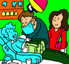 Dibujo Niño en el dentista pintado por anto