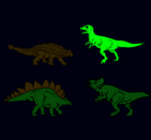 Dibujo Dinosaurios de tierra pintado por mateo