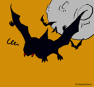 Dibujo Murciélago loco pintado por abraham