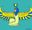 Dibujo Isis pintado por cleopatra
