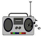 Dibujo Radio cassette 2 pintado por Mauro