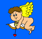 Dibujo Cupido pintado por tori