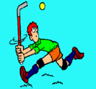 Dibujo Jugador de hockey sobre hierba pintado por gabriel