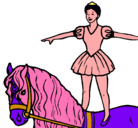 Dibujo Trapecista encima de caballo pintado por kjkujotodfolfkjljuhhuhu