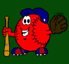 Dibujo Bola de béisbol pintado por gustavo