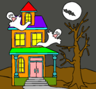 Dibujo Casa fantansma pintado por yesenia