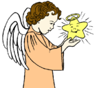 Dibujo Ángel y estrella pintado por kshulada