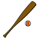 Dibujo Bate y bola de béisbol pintado por marcus