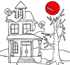 Dibujo Casa fantansma pintado por leslie