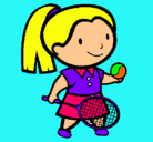 Dibujo Chica tenista pintado por isabella