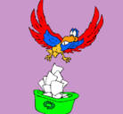Dibujo Águila reciclando pintado por JUDITH