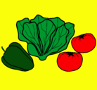 Dibujo Verduras pintado por MARI