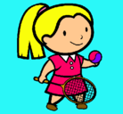 Dibujo Chica tenista pintado por cuaja