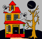 Dibujo Casa fantansma pintado por oscaryjenifermelanie