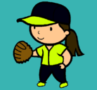 Dibujo Jugadora de béisbol pintado por jatnna