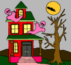 Dibujo Casa fantansma pintado por Virginia