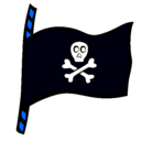 Dibujo Bandera pirata pintado por andrea