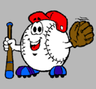 Dibujo Bola de béisbol pintado por pazsalgado