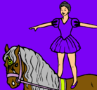 Dibujo Trapecista encima de caballo pintado por hhyuj