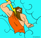 Dibujo Dios Zeus pintado por ariel