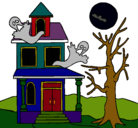 Dibujo Casa fantansma pintado por Lara