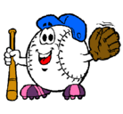 Dibujo Bola de béisbol pintado por xmena