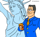 Dibujo Estados Unidos de América pintado por Santi