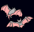 Dibujo Un par de murciélagos pintado por angelo