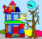Dibujo Casa fantansma pintado por elytorrevilla