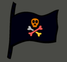 Dibujo Bandera pirata pintado por AGUSTIN
