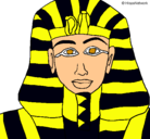 Dibujo Tutankamon pintado por estefani