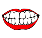 Dibujo Boca y dientes pintado por antonelaberlar