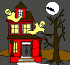 Dibujo Casa fantansma pintado por sonia