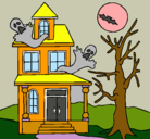 Dibujo Casa fantansma pintado por diegogiron
