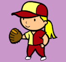 Dibujo Jugadora de béisbol pintado por isabella