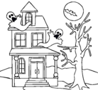 Dibujo Casa fantansma pintado por pampi