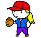 Dibujo Jugadora de béisbol pintado por labeybolistayuli