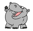 Dibujo Hipopótamo pintado por HIPOPOTAMO